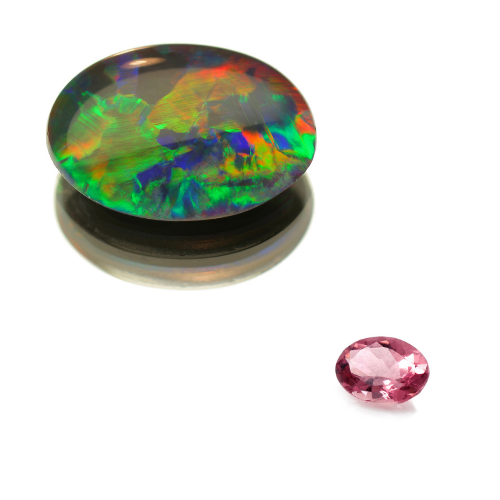 Opal & Pink Tourmaline - October Birthstones