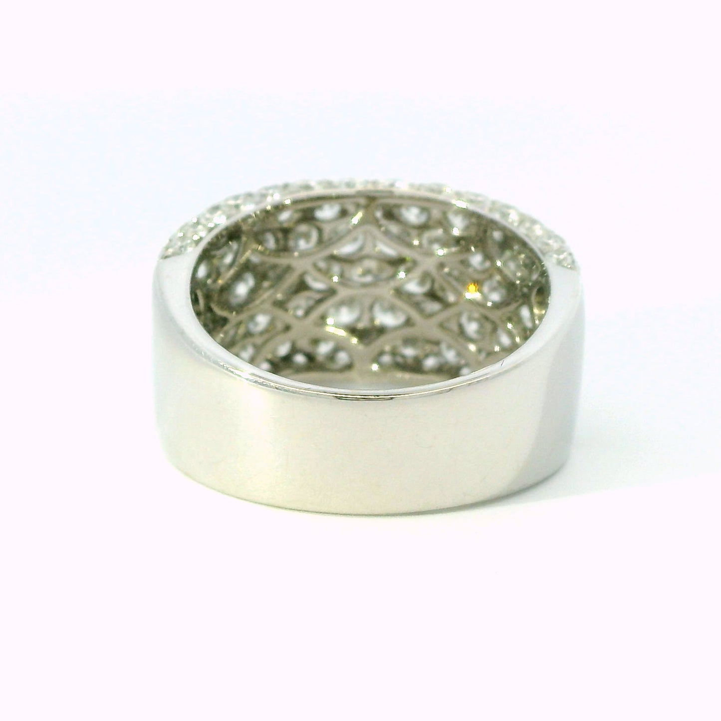 Wide Diamond Band Ring