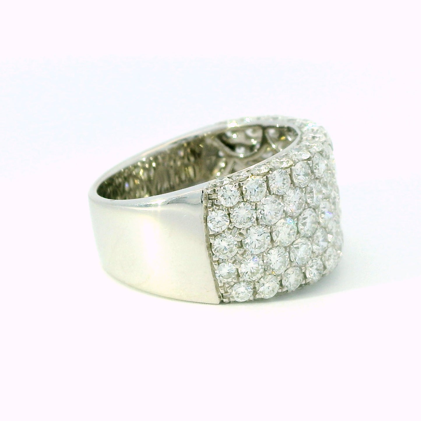 Wide Diamond Band Ring
