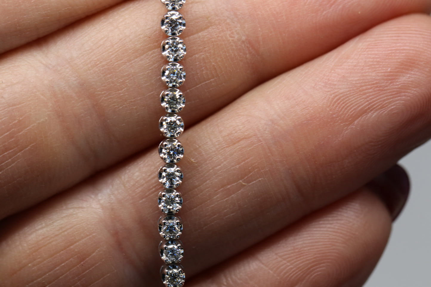 Round Diamond PaperClip Chain Bracelet in 14kt Gold