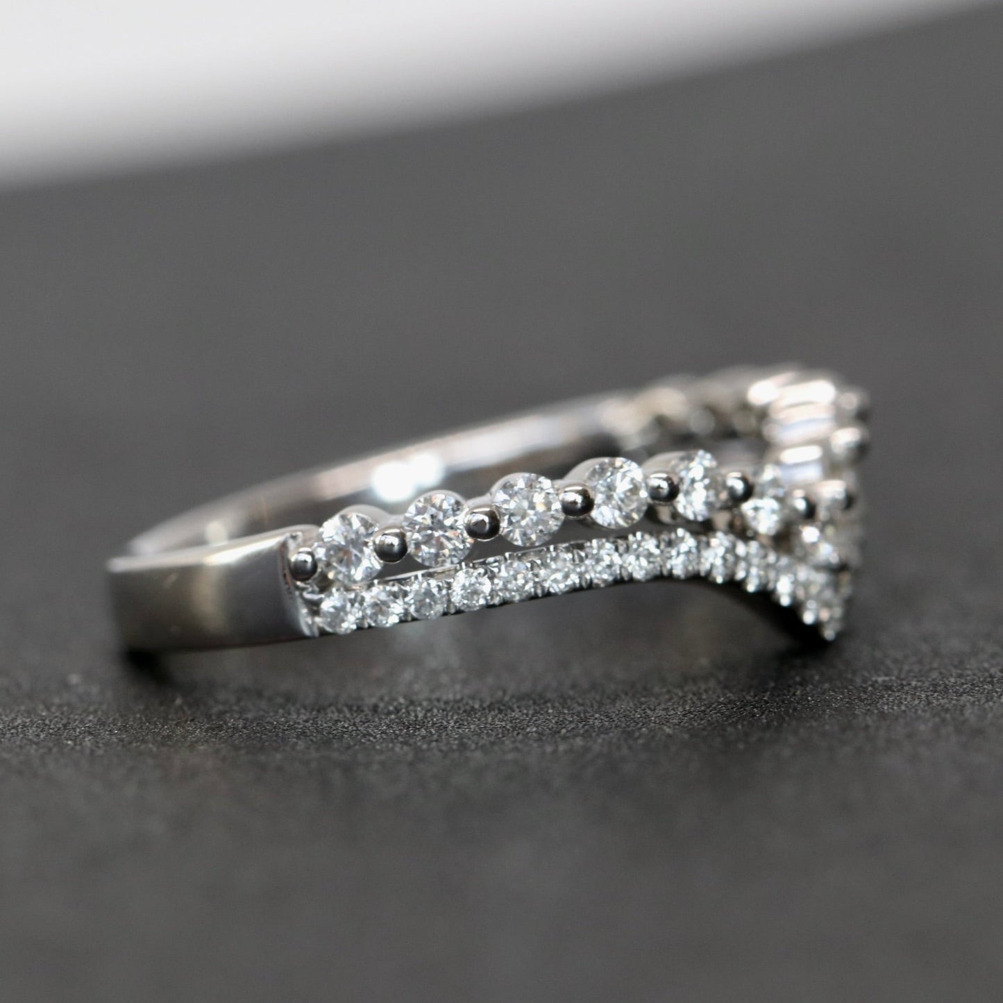 V styled Diamond Ring