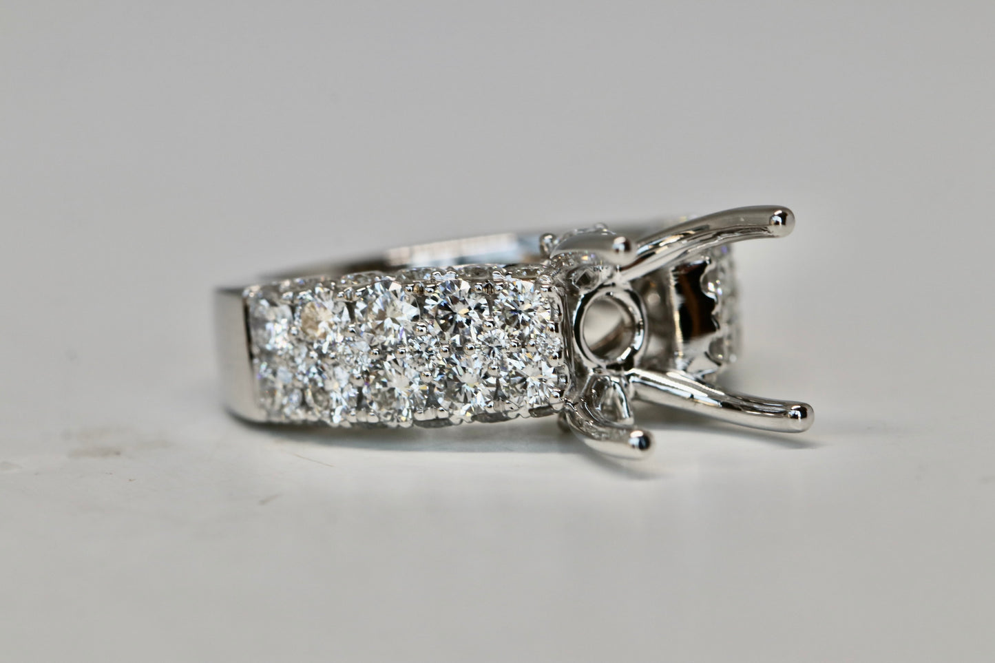 Wide Diamond All Around Diamond Engagement Ring