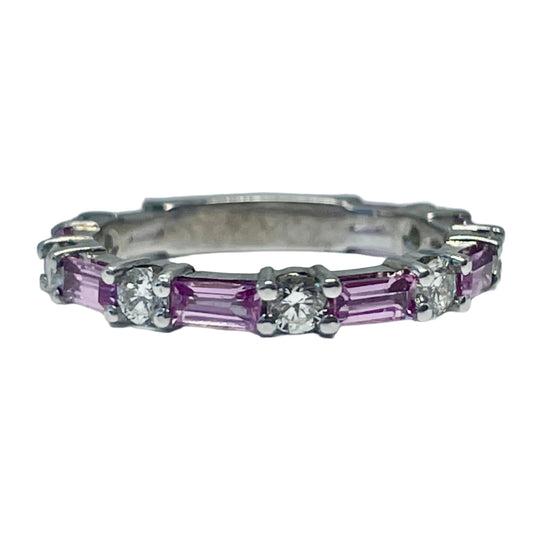 Pink Tourmaline and Diamond Ring