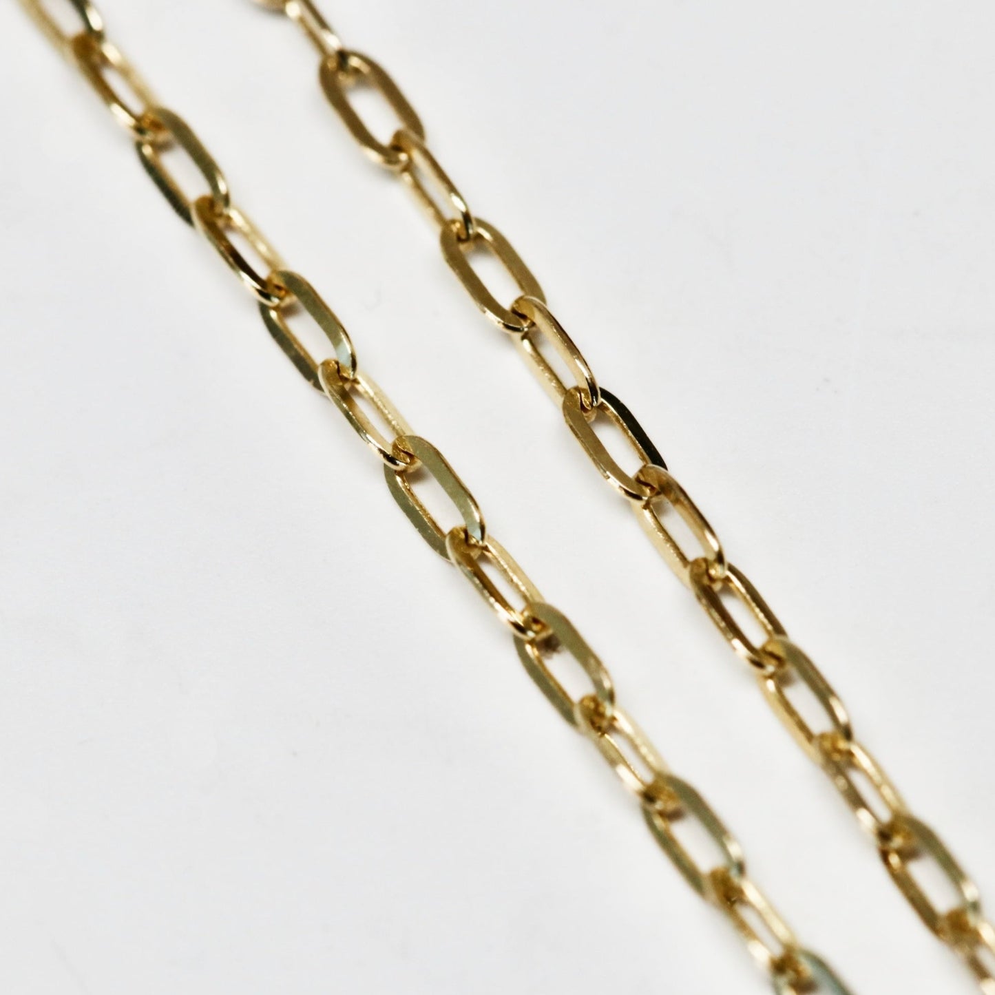 Pearl an Diamond Disc Pendant on a Paperclip Chain in 14kt Gold