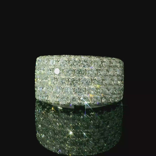 Wide Diamond Band Ring