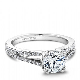 Shared Prong Engagement Ring B001-03WM
