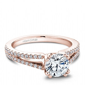 Shared Prong Engagement Ring B001-03RM