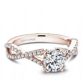 rose gold infinity engagement ring