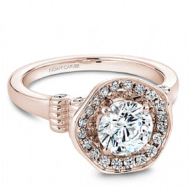 Noam carver rose gold halo ring