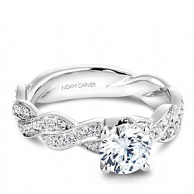 Shared Prong Engagement Ring B059-01WM