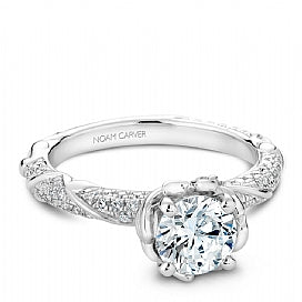 Shared Prong Engagement Ring B081-02WM