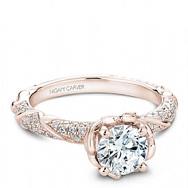 Shared Prong Engagement Ring B081-02RM