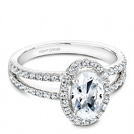 Shared Prong Engagement Ring B092-02WM