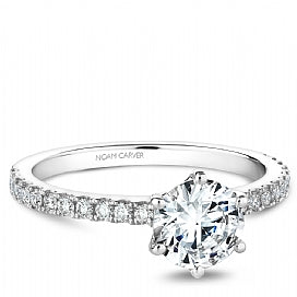 Shared Prong Engagement Ring B102-01WM