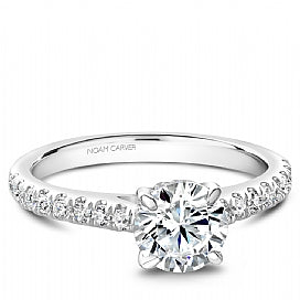 Shared Prong Engagement Ring B238-01WM