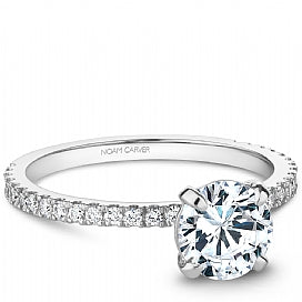 Shared Prong Engagement Ring B265-01WM