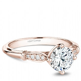 Rose Gold Vintage Styled Engagement Ring