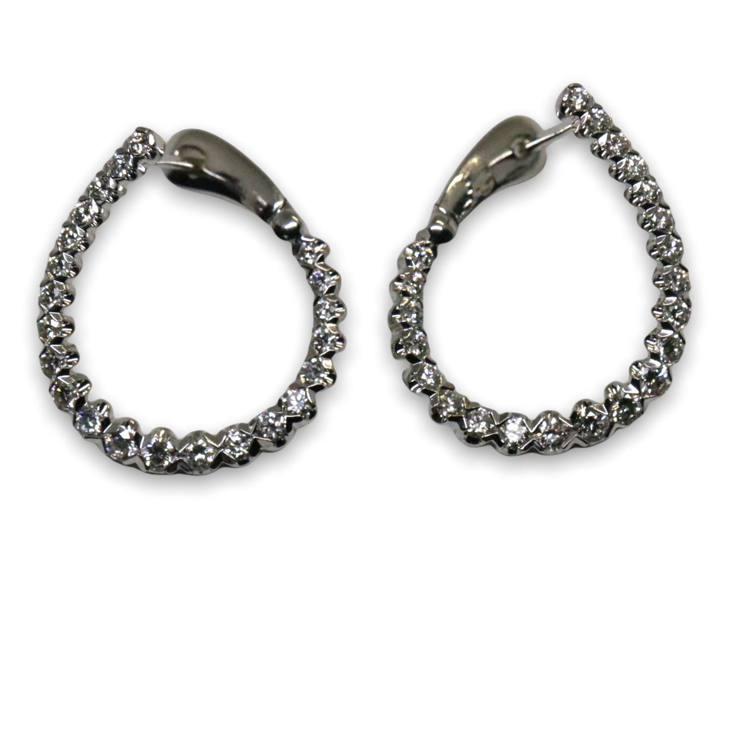 Inside Out-Side Front to Back Diamond Hoops