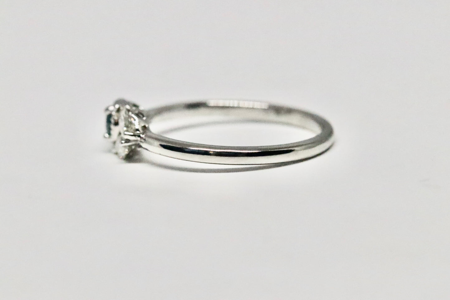 Slim Alexandrite and Diamond Ring