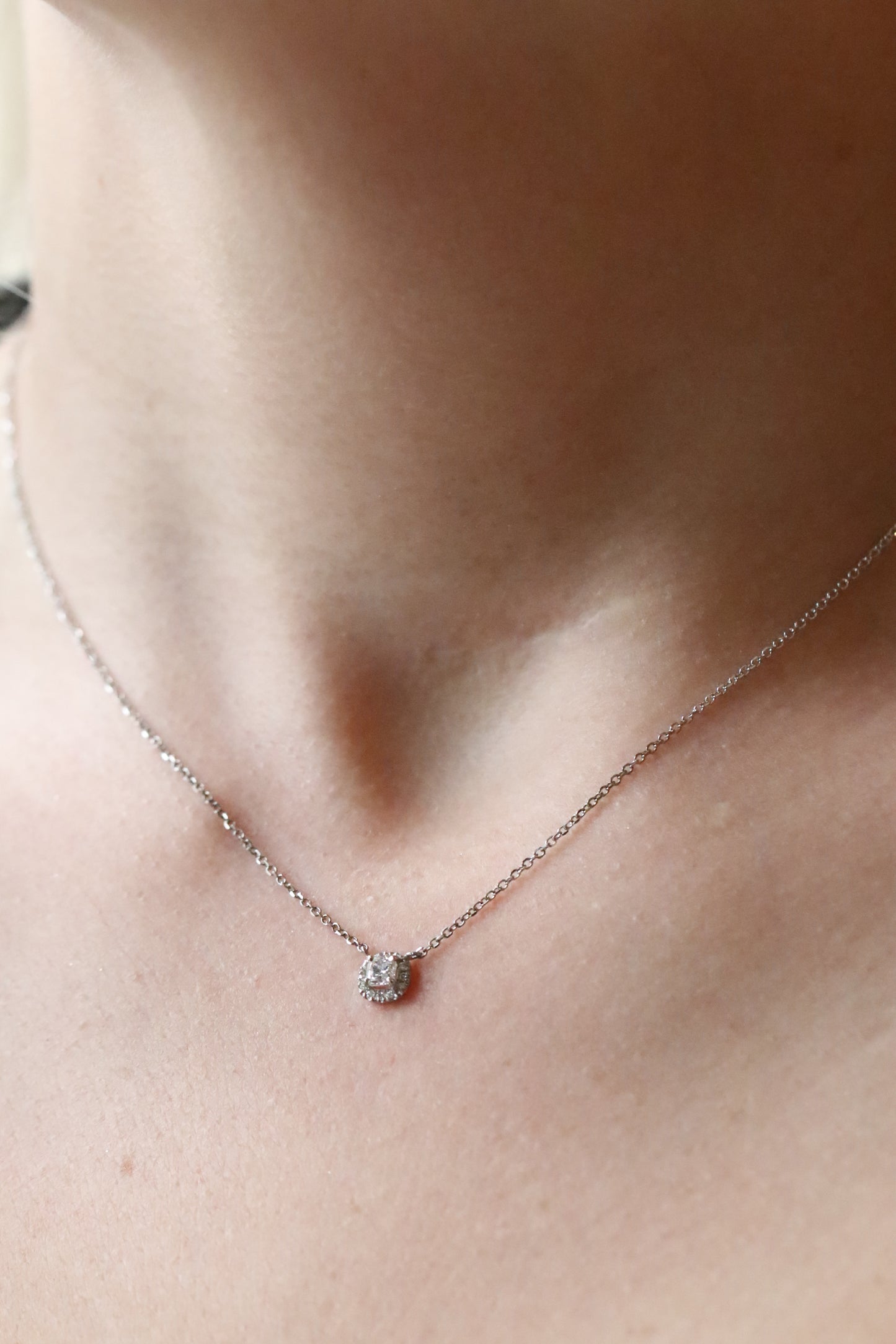 Cushion Shaped Diamond Halo with Cushion Diamond Center in 14kt Solid Gold