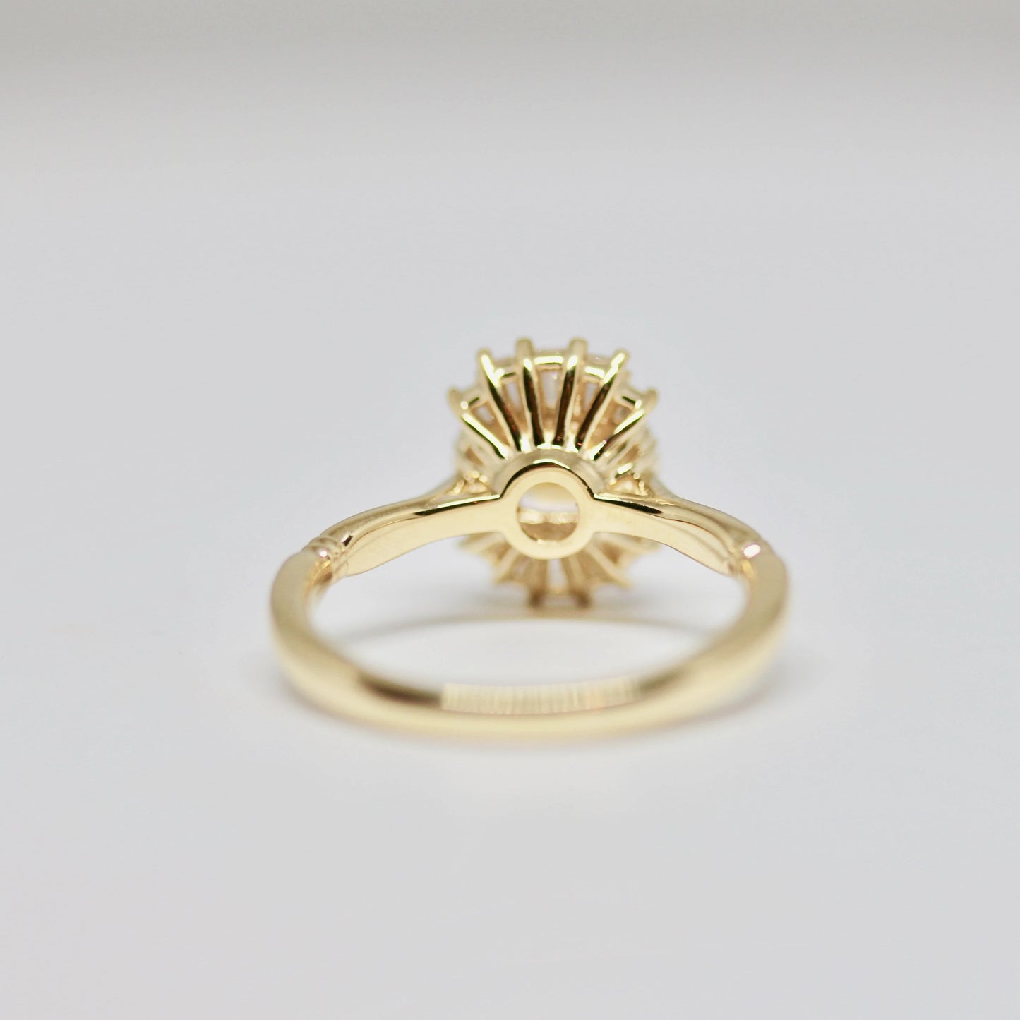 Art Deco Styled Citrine and Diamond Ring in 14kt Yellow Gold