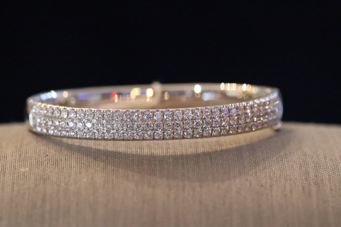 Thick Pave Diamond Bangle