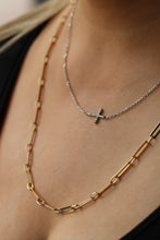 Small Diamond Sideways Necklace Cross in Solid 14kt