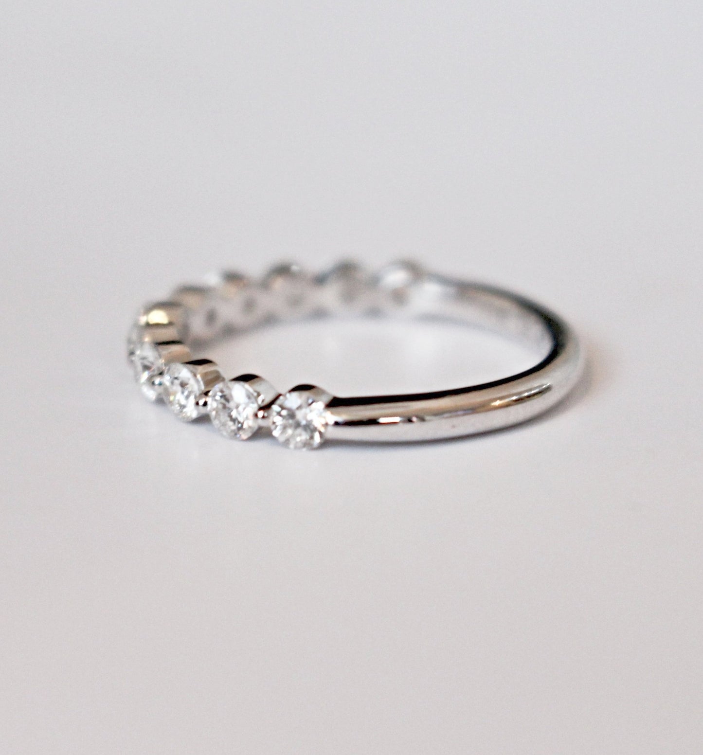 Diamondaire Scalloped Diamond Wedding Band in 14kt White Gold