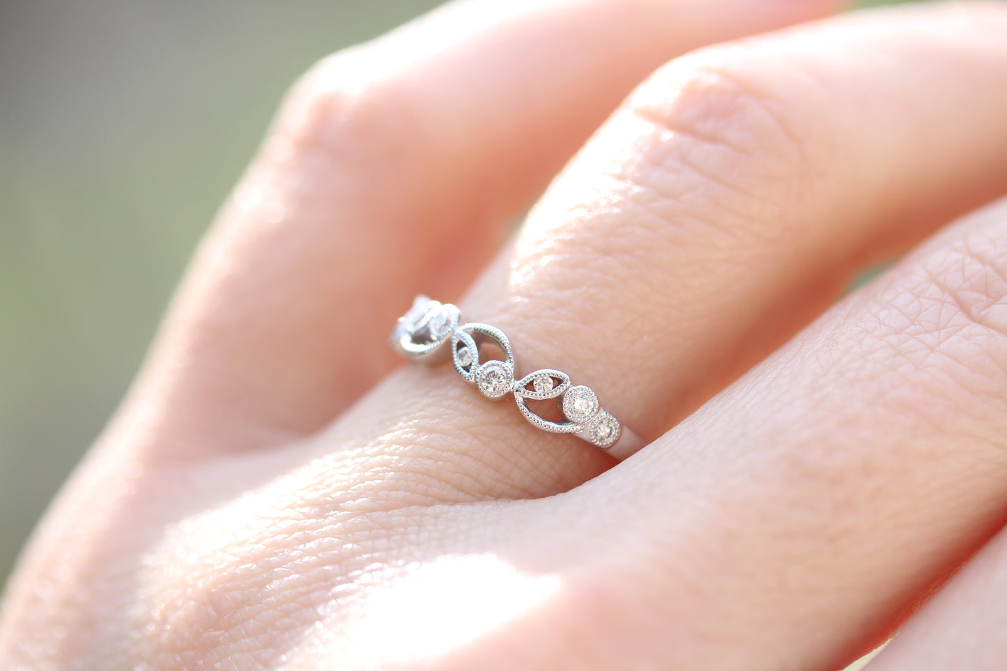 Flower and Vine Diamond Stackable