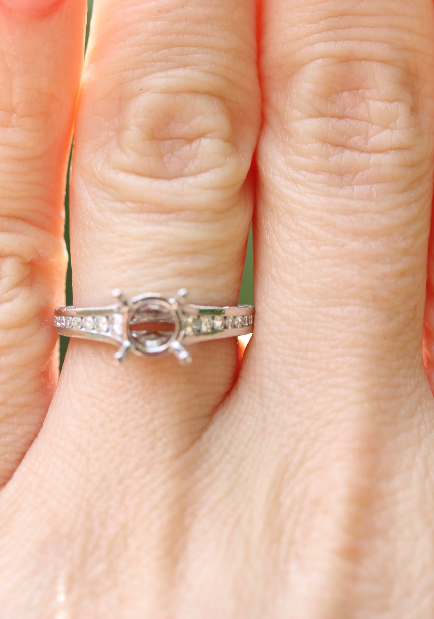 Channel Set Diamond Engagement Ring