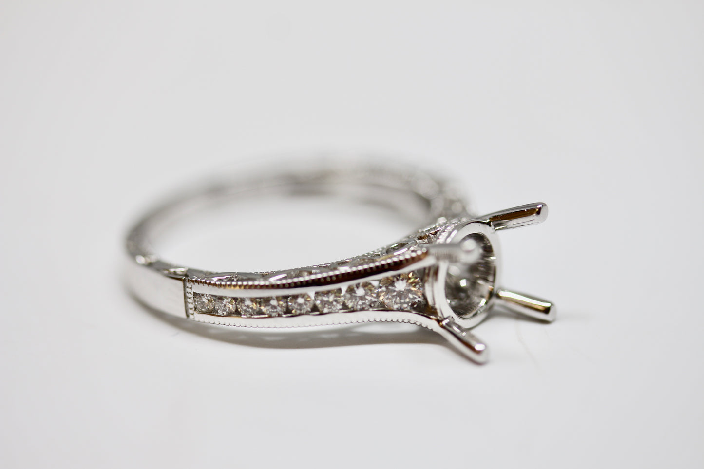 Channel Set Diamond Engagement Ring