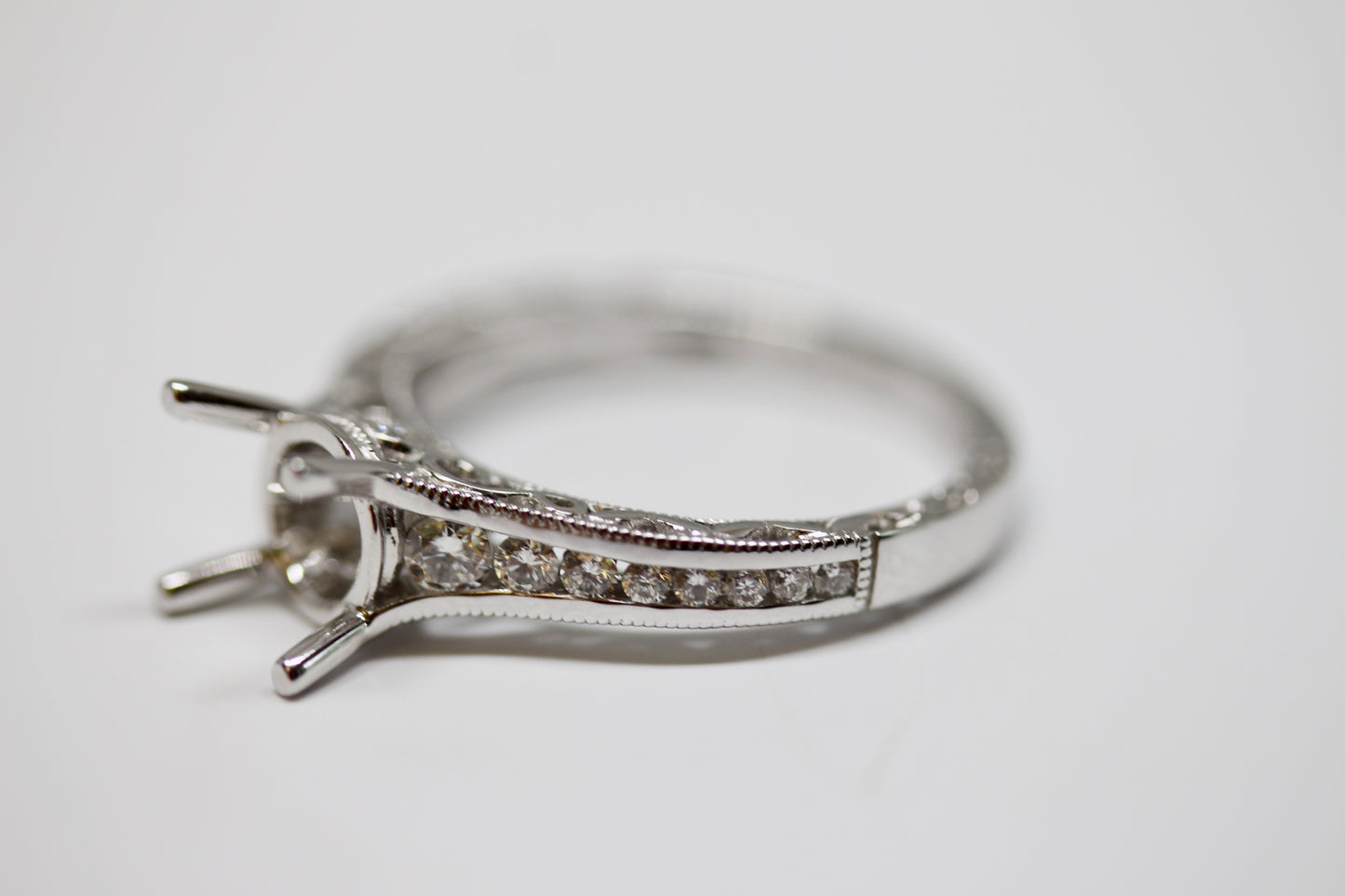 Channel Set Diamond Engagement Ring