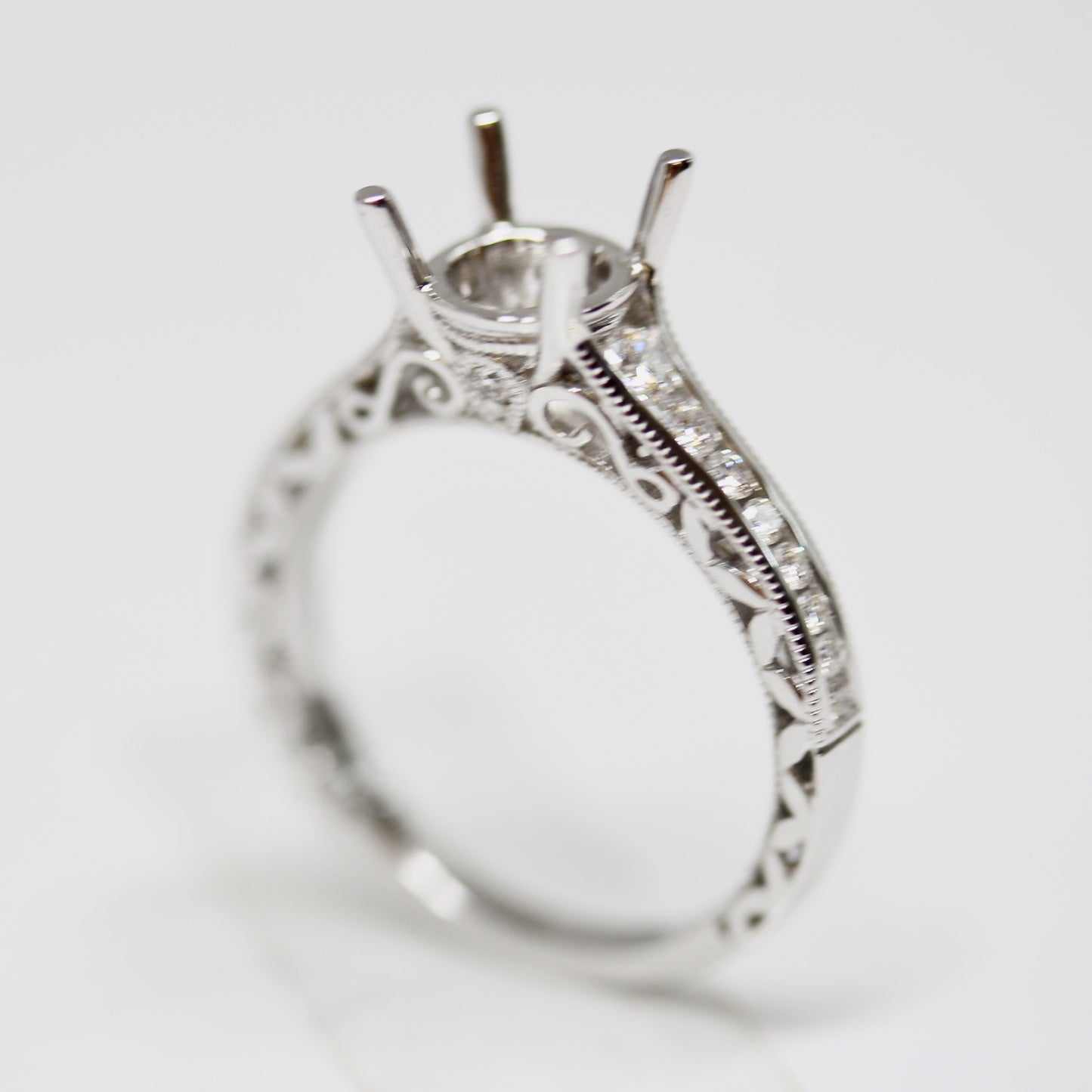 Channel Set Diamond Engagement Ring