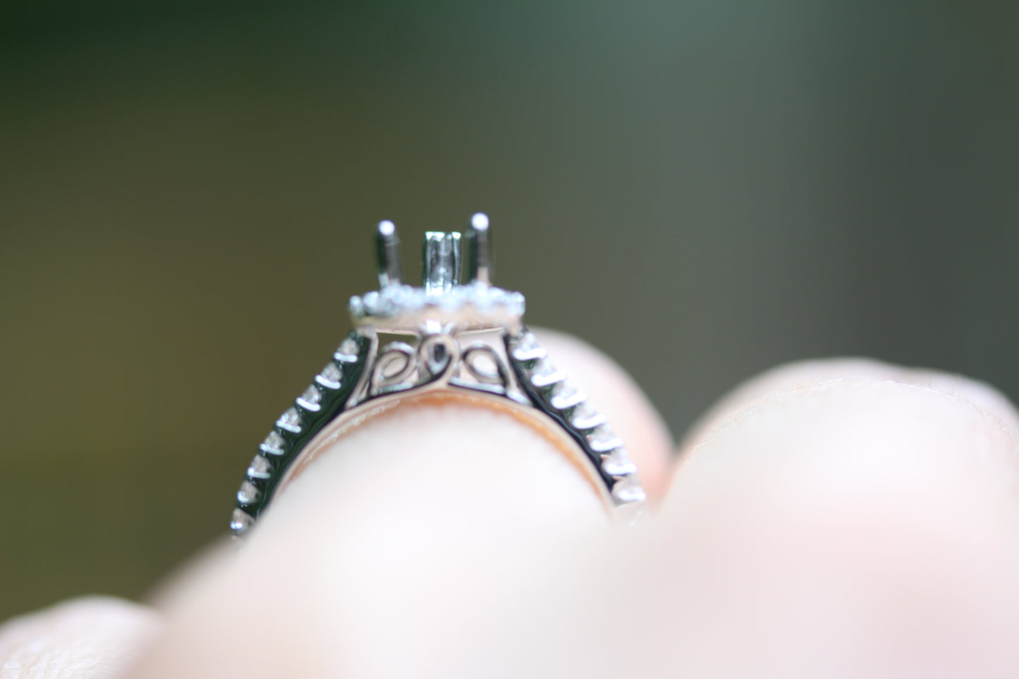 Pear Shape Halo Diamond Engagement Ring