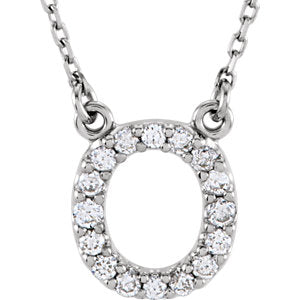 Diamond initial necklace