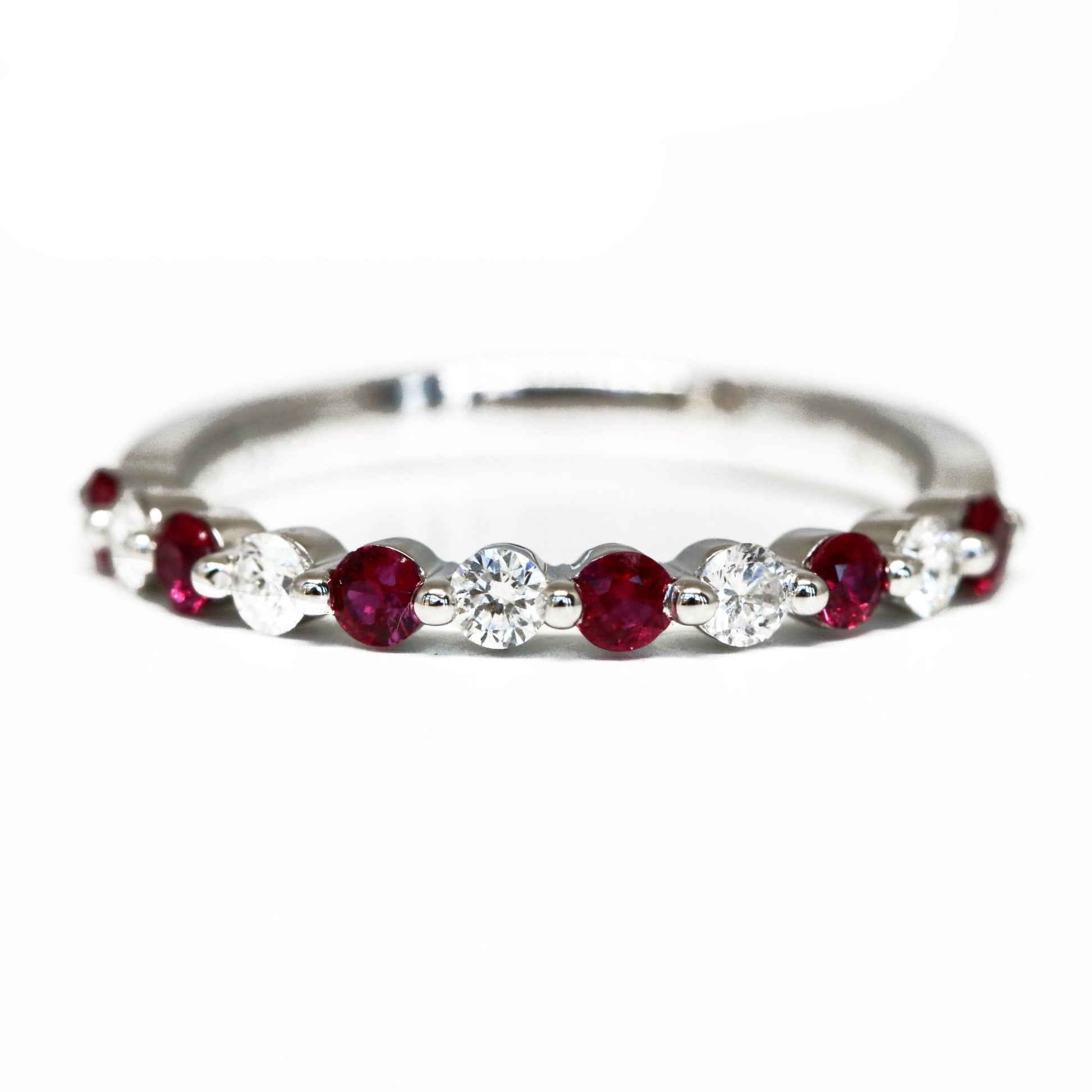 Ruby and Diamond Wedding Band
