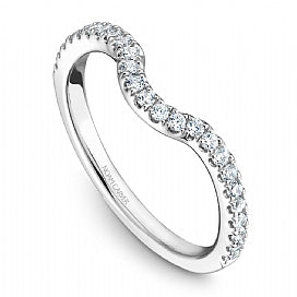 Curved Diamond Wedding Band Stackable STE1-3WM
