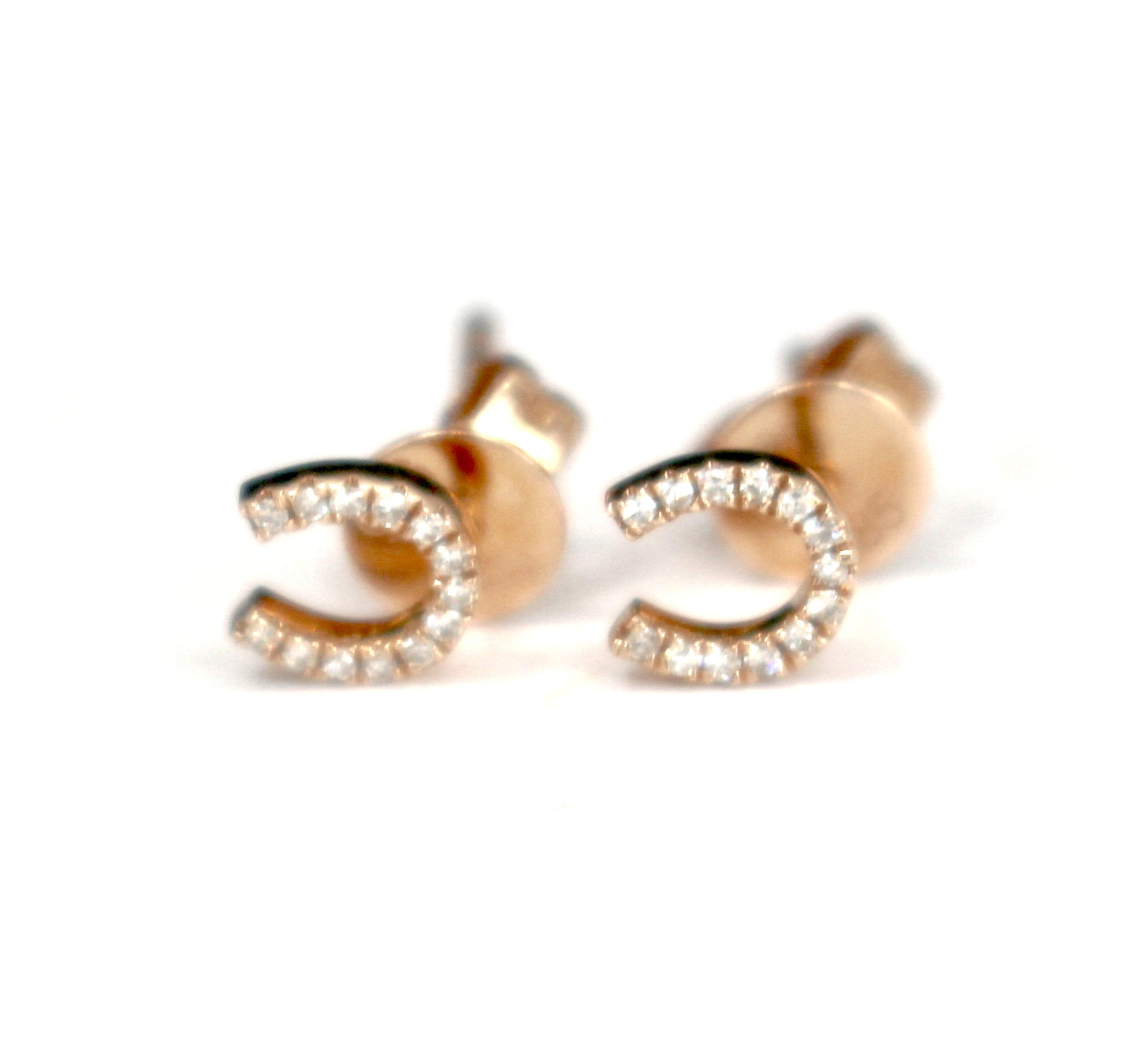 Diamond Horseshoe Earrings