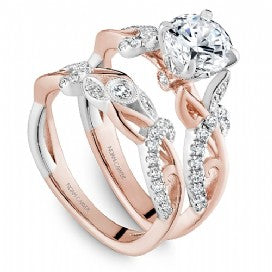 decorative two-tone engagement ring noam carver