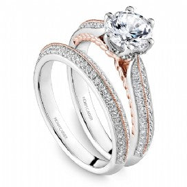 two-tone knife edge engagement ring by noam carver