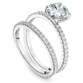 Slim Shared Prong Engagement Ring B265-01WM