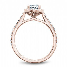 Shared Prong Halo Engagement Ring R050-02RM