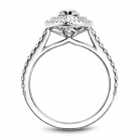 Double halo marquise engagement ring