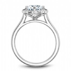 Shared Prong Halo Engagement Ring R030-01WM