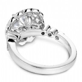 Art Deco Halo Engagement Ring