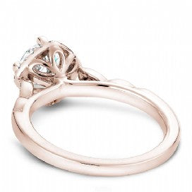 Shared Prong Halo Engagement Ring B084-01RM