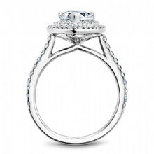Shared Prong Halo Engagement Ring R051-03WM