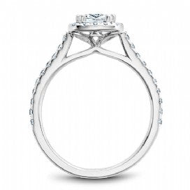 diamond cushion cut halo engagement ring