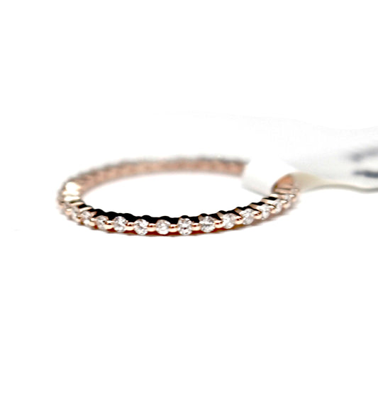 Diamondaire Single Shared Prong Eternity Stackable Bands