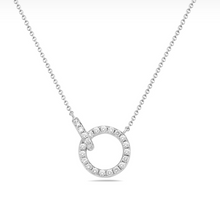 Interlocking diamond circle pendant